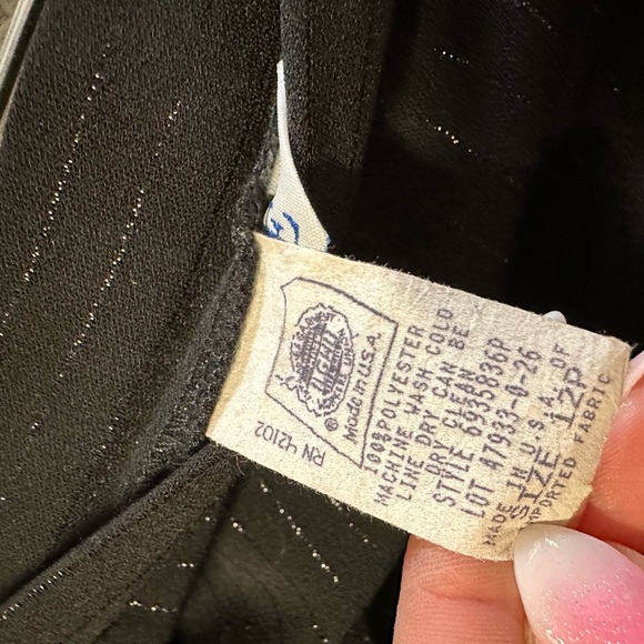 Michele Black Womens 12 Petite Trousers - Picture 4 of 5